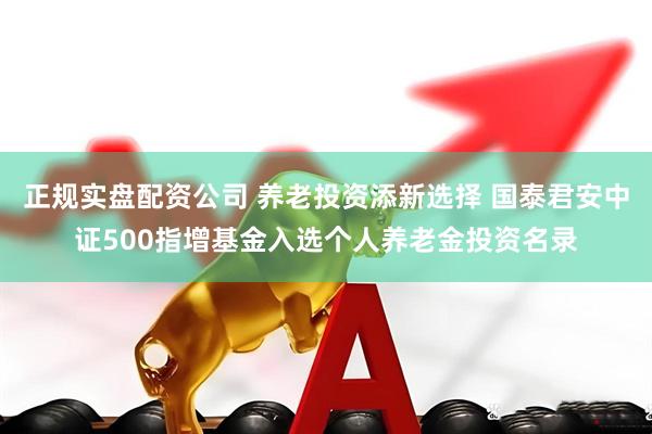 正规实盘配资公司 养老投资添新选择 国泰君安中证500指增基金入选个人养老金投资名录