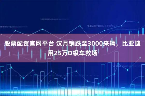 股票配资官网平台 汉月销跌至3000来辆，比亚迪用25万D级车救场